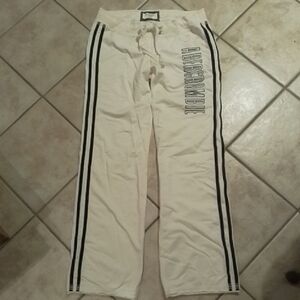 Vintage Abercrombie & Fitch Cream Drawstring Lounge Track Pants